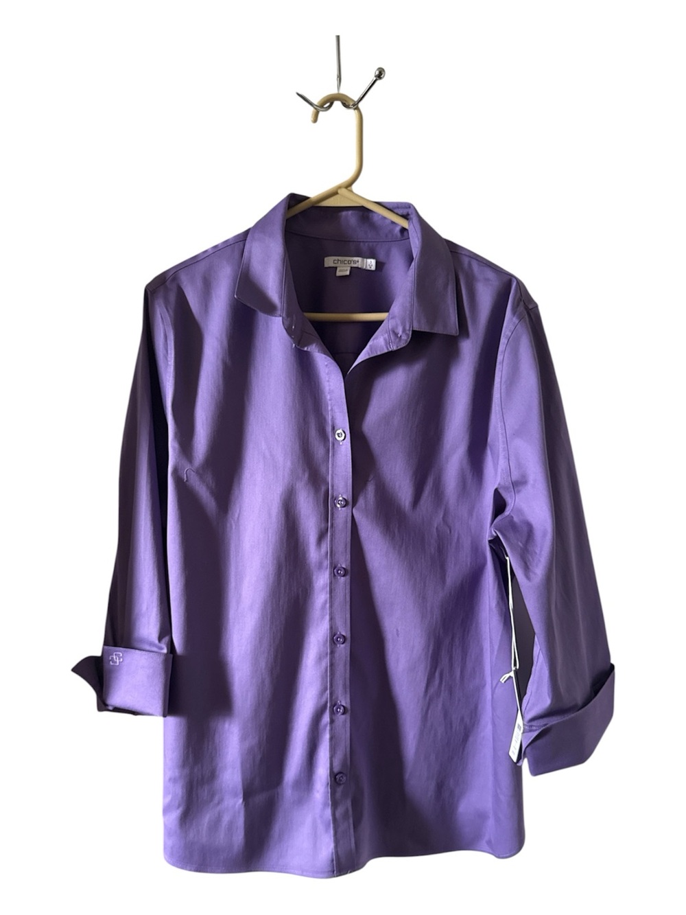 Chico's Lavender Purple Classic Button-Front Shirt